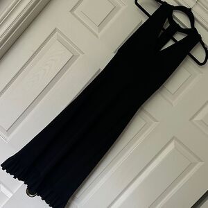White House Black Market Sleeveless Black Midi Dress